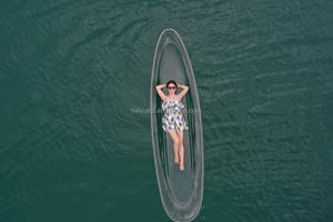 Kayak transparent en cristal en gros, bateau de pêche, canoë à fond transparent avec 1 an de garantie - Product Image 2