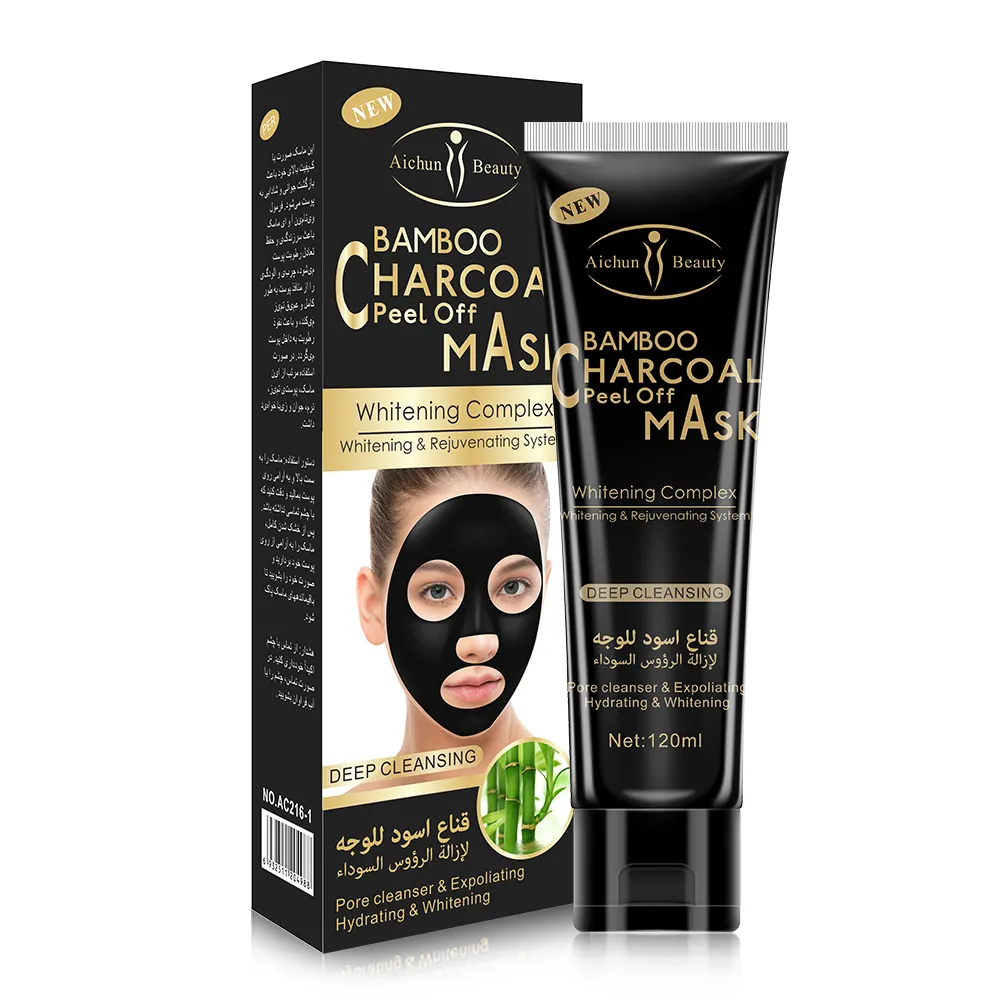 Aichun Beauty Organic Facial Care Blackhead Remove Oil-Control Charcoal Face Black Mask