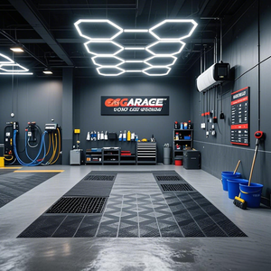 Vente directe d'usine INOLP Carreaux de sol de garage modulaires antidérapants imperméables personnalisés pour lavage de voiture détaillant usage commercial en plastique - Product Image 3