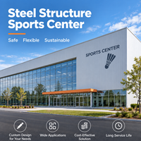 Structure en acier personnalisée GloStar pour centre sportif de badminton, arène intérieure et projet de gymnase