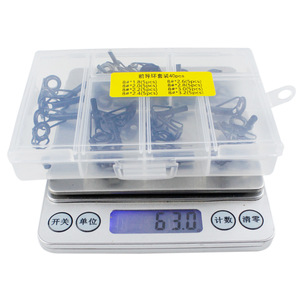 40 pièces de guides d'embout noirs pour la construction et la réparation de cannes à pêche spinning et casting, anneaux de ligne en acier inoxydable - Product Image 5