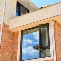 Ventanas Exteriores de Aluminio para Casas, Ventana Abatible Horizontal de Doble Acristalamiento para Dormitorio o Villa, Insonorizada y Resistente a Huracanes