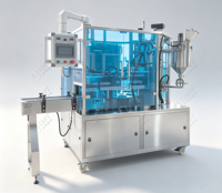 Machine de remplissage et de scellage rotative automatique à grande vitesse LWT pour bols d'aliments pour animaux de compagnie, remplissage de pâtes, 800 à 900 tasses par heure