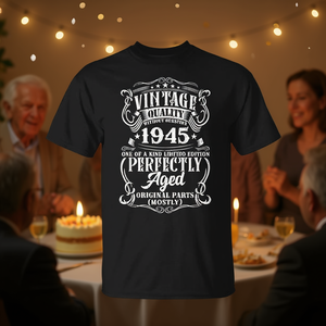 Camiseta vintage de 1945 para hombre, ropa para celebración del 80 cumpleaños, camiseta promocional de 80 años - Product Image 3