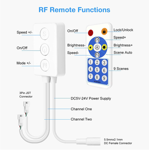 CE Certified SP601E WS2812B WS281 Music <strong>Controller</strong> Built in Mic Dual Signal Addressable Pixels LED RGB Strip Light App DC5V-24V - Product Image 6