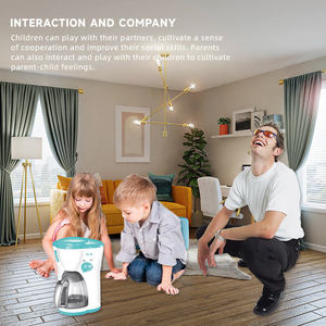 Machine à café électrique de simulation à piles rouge et verte pour jeu d'imitation, jouet cafetière Moka pour enfants, cadeau pour jeu de rôle en cuisine - Product Image 4