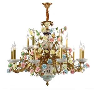 Jansoul fancy luxury flower decorative handmade chandelier quality pendant light modern