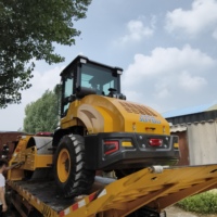 Machinerie de construction, mini-compacteur vibratoire diesel de 8 tonnes, rouleau compresseur routier, rouleau à asphalte à conduite manuelle, pneu en caoutchouc, pompe hydraulique Eaton
