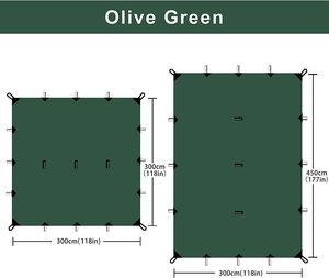 Woqi Tùy Chỉnh Thực Hiện Ngoài Trời Trọng Lượng Nhẹ Nơi Trú Ẩn Bóng Râm Tarp 3X3 Không Thấm Nước Mưa Fly Cắm Trại Tarp Lều - Product Image 6