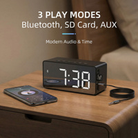 BT508 USB-Lade Bluetooth-Lautsprecher Radio Wohnzimmer Tragbar Karten-Alarm Musik-Uhr Stereo LED Desktop Kunststoff FARBECHENGEHENDE