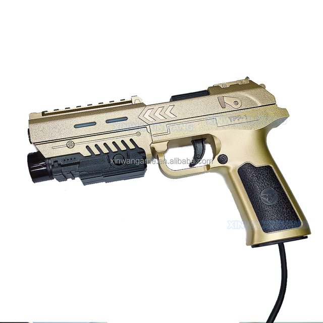 USB Light Gun with 4 LED Sensor Arcade Game Machine Accessories Modified for PC Shooting Featuring Shock Recoil