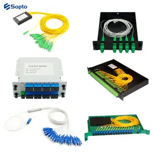 Sopto PLC 광섬유 분배기 1*4 1*8 1*16 1*32 맞춤형 ABS 박스 스틸 튜브 유형 PLC 분배기
