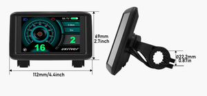 Affichage LCD TFT pour trottinette électrique UKC1, chargeur USB, matériau ABS, montage sur guidon 22,2 mm, affichage de la vitesse et de la puissance, logo personnalisable - Product Image 4
