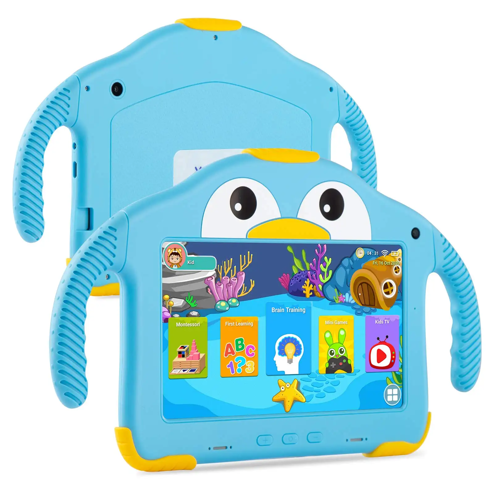Tableta de 7 pulgadas para niños, tablet PC de aprendizaje/juego con Android, WiFi, 1024x600, android, nuevo diseño