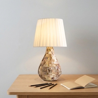 Nouvelle lampe de bureau de luxe haut de gamme en cristal PC, design moderne et simple, couleur beige, avec LED haute luminosité