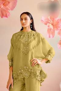 เสื้อคลุมดีไซน์เนอร์พร้อมปักลายปักสวยงามด้วยงานฝีมือสินค้าจำนวนมากทำด้วยมือ - Product Image 2