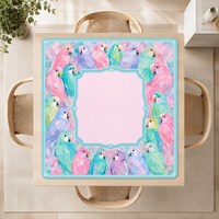 Tapis de Mahjong de Luxe Moderne Pliable Chinoiserie Oiseaux et Fleurs de Pêcher, Antidérapant, Réduction du Bruit, Lavable, en Caoutchouc Naturel