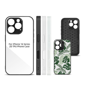 เคสโทรศัพท์มือถือแบบกันกระแทก วัสดุผสม TPU+PC พร้อมแผ่นอะลูมิเนียมสีขาว สำหรับงาน DIY พิมพ์ลายแบบ 2D สำหรับรุ่น 16 Pro Max 15 14 13 12 ขายส่ง - Product Image 6