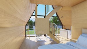 Villa de lujo moderna, Marco certificado CE, estructura de madera de acero prefabricada, casas de compra impermeables - Product Image 6