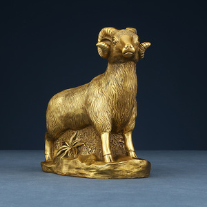Chinese Zodiac Sheep Figurine Copper <b>Ornament</b> Small Medium <b>Large</b> Exquisite Home Decor Gift For Chinese New Year - Product Image 1