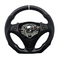 Volant de direction de voiture de qualité supérieure en cuir perforé en fibre de carbone M Sport pour BMW E90 E91 E92 E93 Série 3