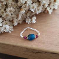 Einfache handgemachte schwarze 3mm Perlen Perlen natürlichen Edelstein elastischen Ring echte erstklassige Geschenk Frauen Schmuck Ringe für Mädchen