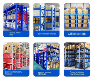 Verstelbare magazijnrekken, ruimtebesparende goederen- en opslagapparatuur, magazijnrekken van staal, verstelbaar. - Product Image 4