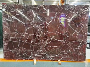 ROSSO levanto gạch đá cẩm thạch đỏ bề mặt bóng tùy chỉnh được thực hiện cho trang trí biệt thự - Product Image 5