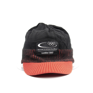 Special Design Character Slouchy Beanie Baseball Cap Two-in-One <strong>Winter</strong> Hat Custom Woven Label Skull Visor-100% Acrylic Unisex - Product Image 3