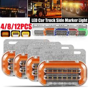 ไฟเลี้ยวข้างรถยนต์ 12 ชิ้น 24V 31 LED ไฟสัญญาณภายนอกรถยนต์ ไฟเตือนท้ายรถ 5 สี สำหรับรถพ่วง รถบรรทุก - Product Image 1