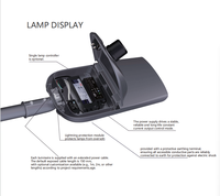Lampadaire LED extérieur en alliage d'aluminium pour ville intelligente, AC, haut lumen, économie d'énergie, étanche IP66, garantie 5 ans, intensité variable, pour route