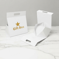 Boîte en papier pliable en forme de A, imprimée sur mesure, verte, avec poignée découpée et fermeture magnétique, doublure en éponge, emballage cosmétique de luxe