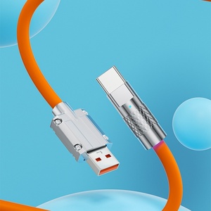 120W Siêu Nhanh Sạc 6A Lỏng Silicone Cáp Dữ Liệu Ánh Sáng Kẽm Hợp Kim Điện Thoại Máy Ảnh Sạc Cáp Nylon Tương Thích Máy Tính - Product Image 3