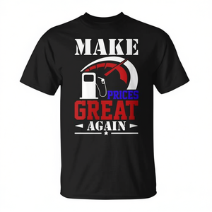 Camiseta Promocional para Hombre con Diseño de Indicador de Nivel de Aceite, Color Negro, Haz que los Precios Vuelvan a ser Increíbles - Product Image 2