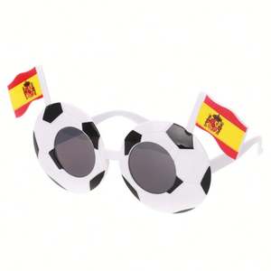 Lunettes de soleil surdimensionnées, cadeaux créatifs et originaux, décoration universelle à thème drapeau national de football, pour la Coupe de football 2026 - Product Image 5