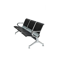 Chaises d'attente modernes pour réception, 1, 2, 3, 4, 5 places, bancs pour hôpitaux et aéroports, sièges en PU, fourniture directe usine, acceptation ODM OEM