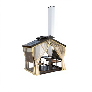 Gazebo Moderno de Lujo para Exteriores, de Aluminio, con Cortinas, Pérgola Impermeable, Pabellón para Jardín, Villa, Piscina, Resistente a la Intemperie - Product Image 4