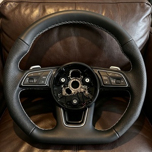 Volant en cuir personnalisé style RS pour Audi A3 A4 A5 A6 A7 A8 S <span class=keywords><strong>Line</strong></span> S3 S4 S5 RS3 RS5 RS7 Q3 Q5 Q7 – Modification automobile - Product Image 3