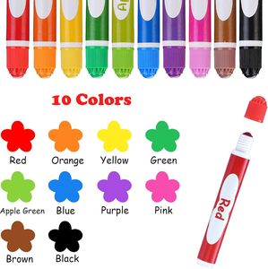 Marcadores de Puntos de 12 Colores, Lavables, de Plástico, para Niños Pequeños y Niños, Suministros de Arte, Rotuladores de Colores para Dibujar - Product Image 3