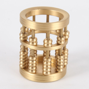 Abaque en laiton pur, un ornement traditionnel chinois pour la célébration du premier anniversaire d'un bébé, un cadeau de pendaison de crémaillère ou un petit cadeau. - Product Image 1