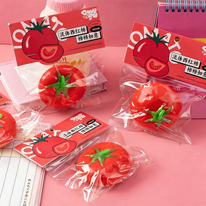 Hot Sale TPR Fluid Fruit Tomato <b>Squishy</b> Flour Filling Slow Return Hand Exercise Squeeze Stress Relieve Toys for Kids Adults - Product Image 3