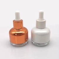 Flacon en verre de 30 ml pour sérum, personnalisable, vide, ambre, pour huile essentielle, soin de la peau, crème pour le visage, essence avec compte-gouttes, gouttes pour les yeux, OEM/ODM