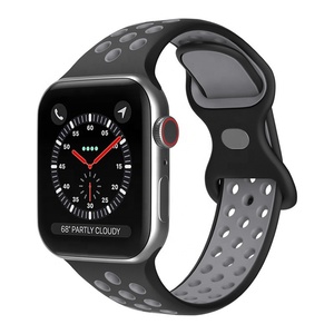 <span class=keywords><strong>Correa</strong></span> Deportiva de Silicona Suave YHQ para <span class=keywords><strong>Apple</strong></span> <span class=keywords><strong>Watch</strong></span> de 45mm/49mm, Blanca, Doble Color, Último Diseño - Product Image 6