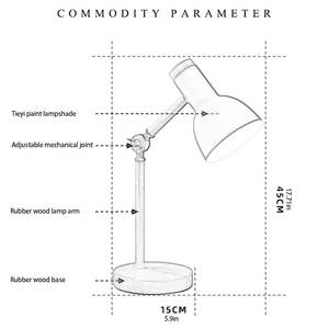 Lámpara de Mesa Nórdica LED Creativa para Sala de Estar, Simple, de Madera Maciza, Moderna, Estilo Macaron, para Decoración de Escritorio - Product Image 6