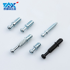 Vis TAX 2 en 1 M6x32.5 en acier au carbone galvanisé, tête cylindrique, empreinte cruciforme, filetage partiel, pour meubles de panneaux - Product Image 3