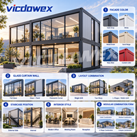 VICDOWEX Maison conteneur modulaire préfabriquée en kit au design contemporain pour bureau de chantier et dortoir de travailleurs