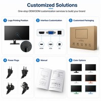 Moniteur de jeu plat 24 pouces FHD 1 ms 100 Hz 99 % sRGB, écran d'ordinateur professionnel pour bureau, vente en gros OEM ODM d'usine