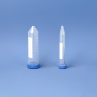 Tube de microcentrifugation conique à fond plat en PP de qualité médicale jetable, 1,5/2/5/15/50 ml