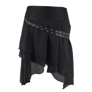 Corsé Punk de Moda para Mujer, <span class=keywords><strong>Falda</strong></span> Gótica Steampunk Marrón, Faldas <span class=keywords><strong>Pirata</strong></span> Victorianas - Product Image 6