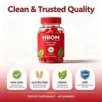 Caramelos Blandos de Ácido Fólico de Marca Propia OEM, Sabor Frambuesa, Suplemento Prenatal, Suplemento Dietético para la Fertilidad Femenina, 60 Piezas